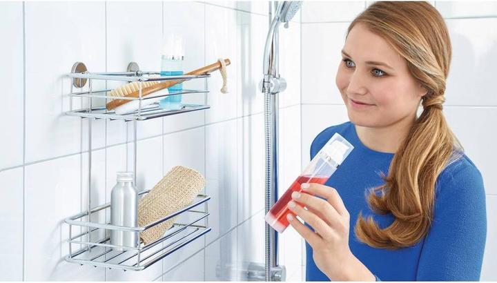 Actual product image tesa BAATH+ shower basket incl. adhesive solution without drilling