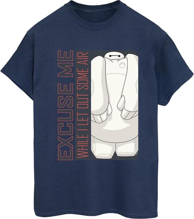Actual product image Disney Womens/Ladies Big Hero 6 Baymax Excuse Me Some Air Cotton Boyfriend T-Shirt (XXL)