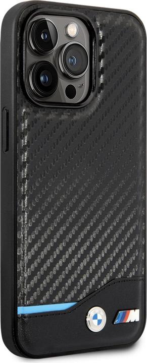 Image du produit BMW Étui BMHCP14L22NBCK iPhone 14 Pro 6,1" czarny/black Leather Carbon (Apple iPhone 14 Pro)