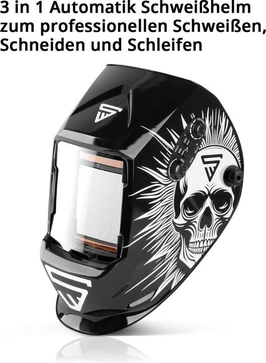 Produktbild Stahlwerk Automatik Schweisshelm ST-990 SE "Sonderedition Skull" Real Colour