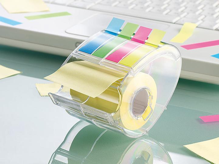 Actual product image Pearl Sticky Note Dispenser including 10m Roll & 80 Index Sticky Strips