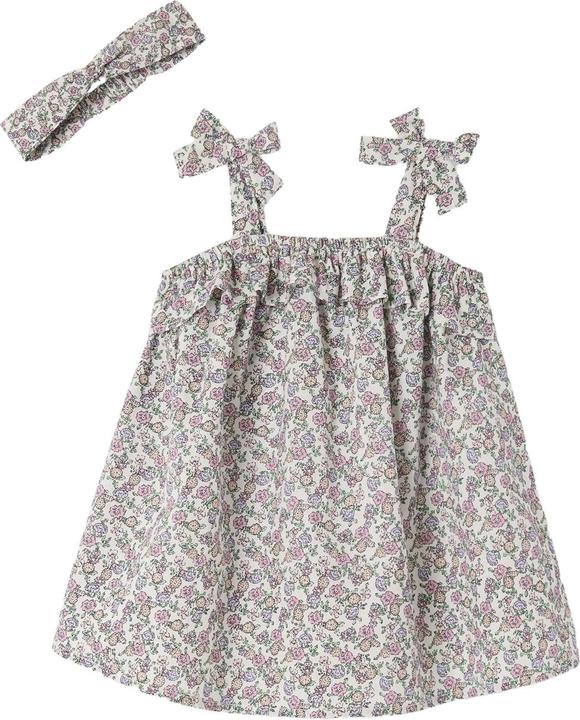 Actual product image Vertbaudet Mädchen Baby-Set: Kleid & Haarband mit Blumenprint (68)