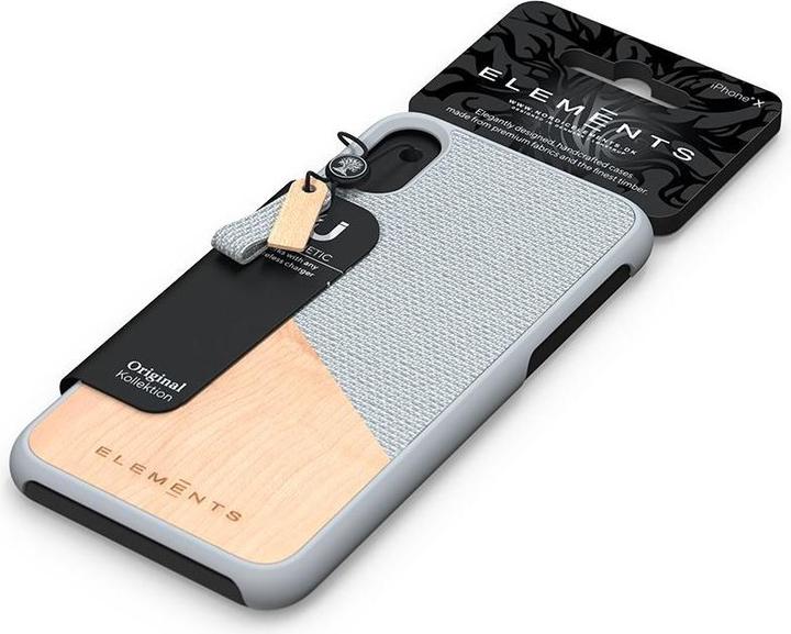 Image du produit Nordic Elements Hélium original - Étui pour Iphone Xs Max avec véritable bois d'érable (gris clair) (Apple iPhone XS Max)