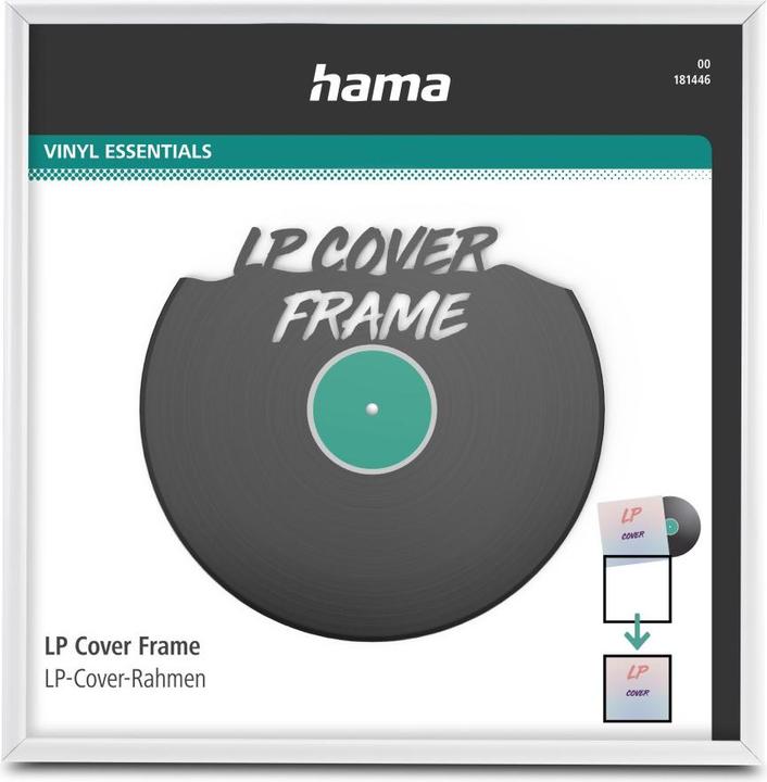 Productafbeelding Hama LP afdekraam, aluminium, wit, 31,5 x 31,5 cm (31,5 x 31,5 cm)