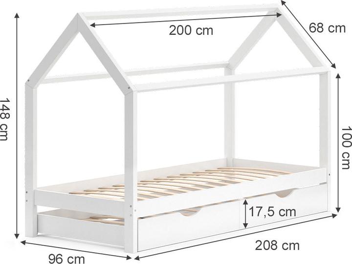 Produktbild VitaliSpa Hausbett Wiki (90 x 200 cm)