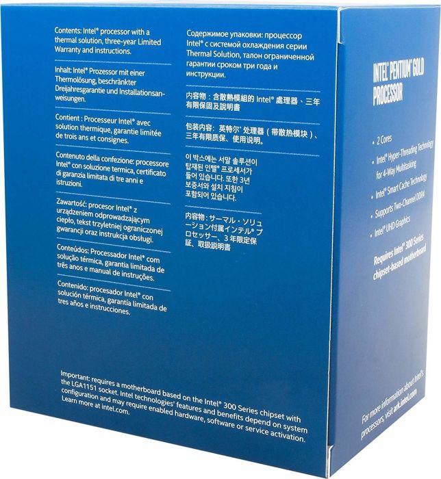 Produktbild Intel Pentium Gold G5400 BOX (LGA 1151, 3.70 GHz, 2 -Core)