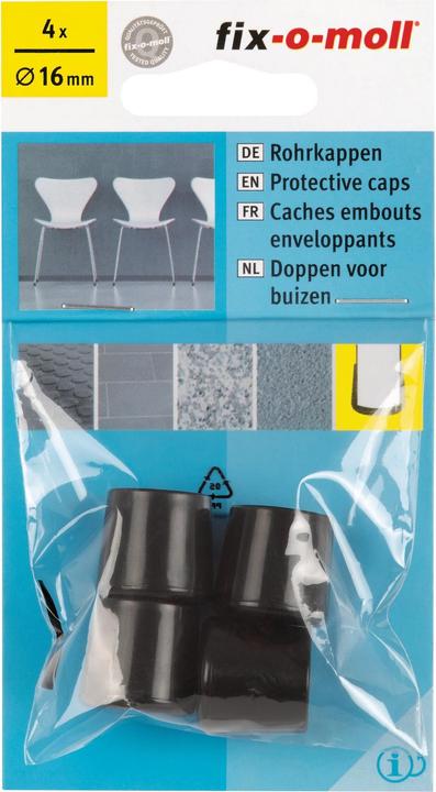 Fix-o-moll Pipe cap (Tube caps, 4 Piece)