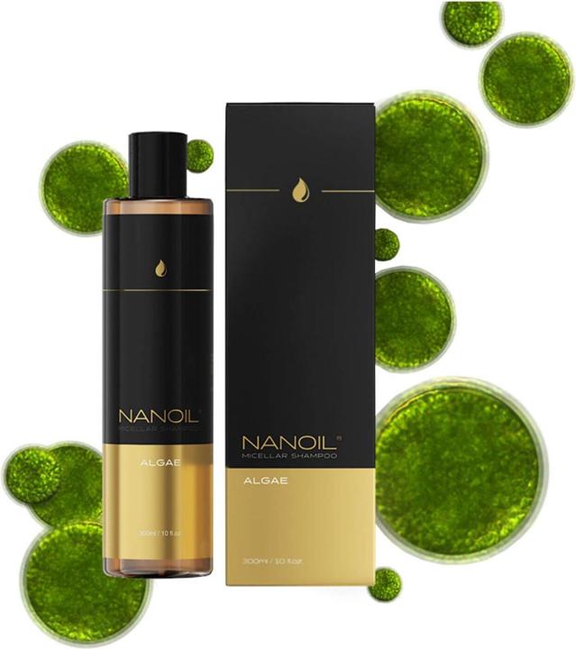 Actual product image Nanoil Micell shampoo with algae (300 ml, Liquid shampoo)
