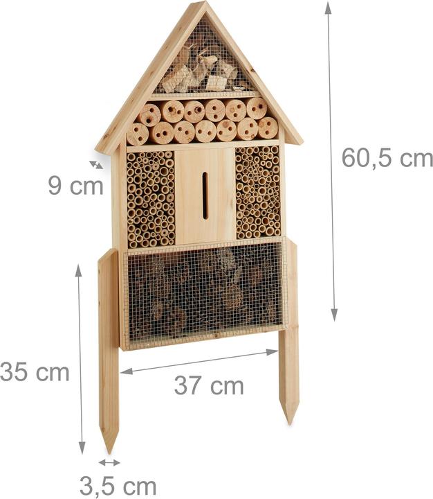 Image du produit Relaxdays Hôtel Insect (Papillons, Chrysanthèmes, Abeille, Abeilles sauvages, Coccinelles)