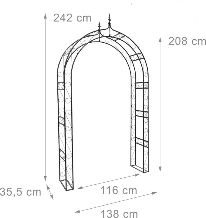 Produktbild Relaxdays Rosenbogen (36 cm, 138 cm)
