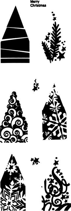 Produktbild FarbTon Silikonstempel für Faltstern Klein "Christmas"