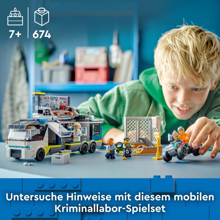 Produktbild LEGO Polizeitruck mit Labor (60418, LEGO City)