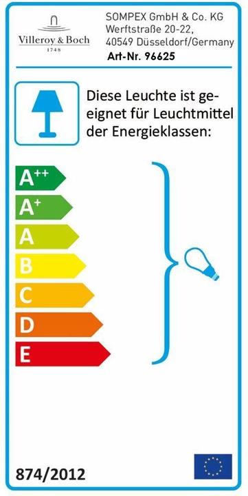 Energy Label Villeroy & Boch Turin (E27)