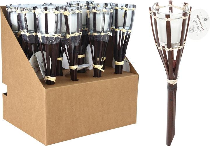 Image du produit Torche de jardin cire bambou 30cm