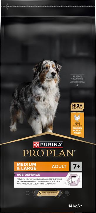 Produktbild Pro Plan Dog Medium & Large Adult 7+ Huhn (Adult, 1 Stk., 14000 g)