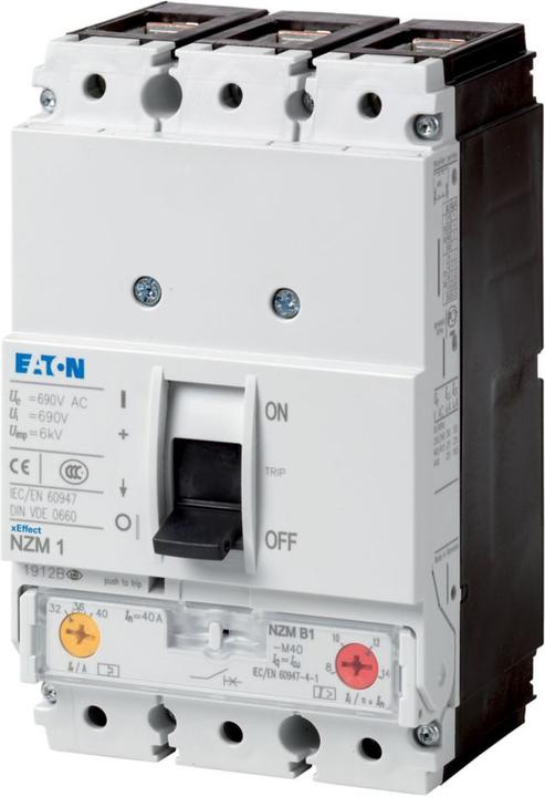 Produktbild Eaton Electric GmbH Leistungsschalter 3p. 80A Motorschutz NZMB1-M80