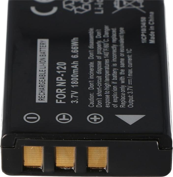 Actual product image AccuCell Battery NP-120, BP-1500S, D-LI7, DB-43 (Rechargeable battery)