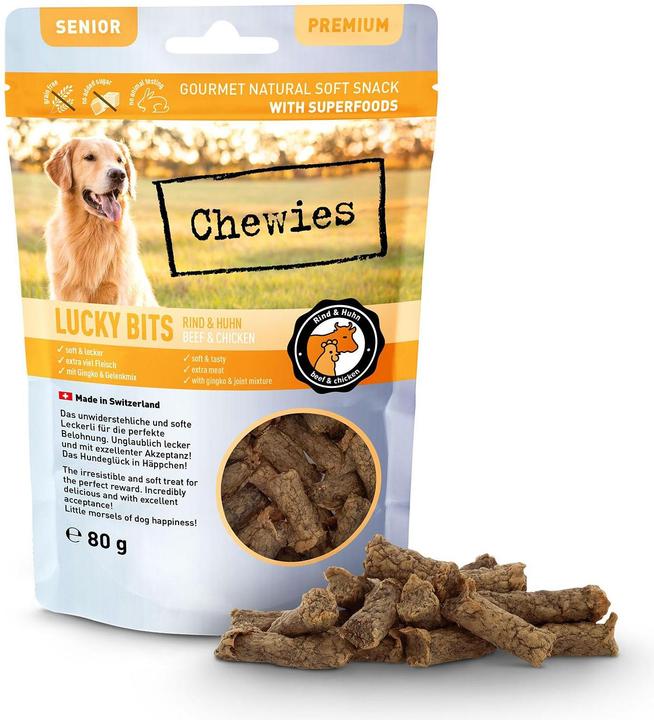 Image du produit Chewies Lucky Bits bouf & poulet 80g (Adulte, 8 pcs, 80 g)