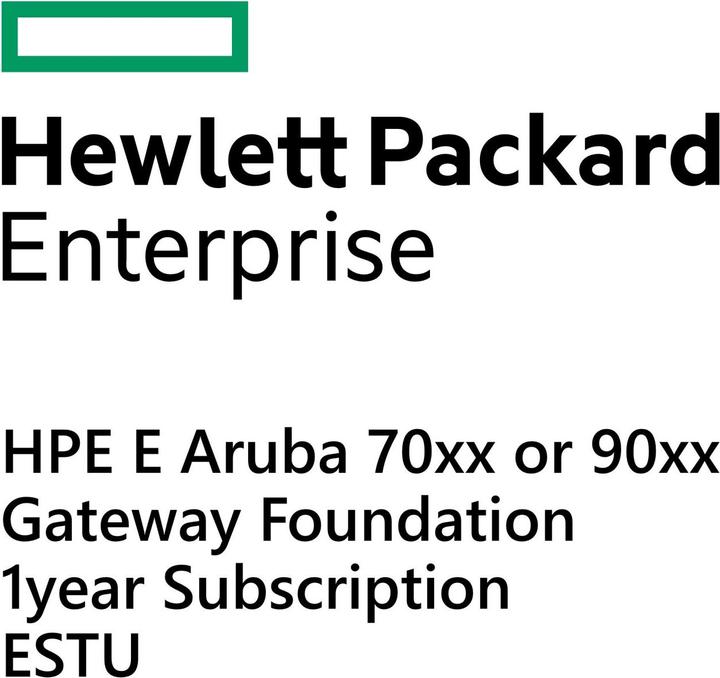 Actual product image HPE E Aruba 70xx or 90xx Gateway Foundation 1yr Subscription E-STU (1 Devices, 12 months)