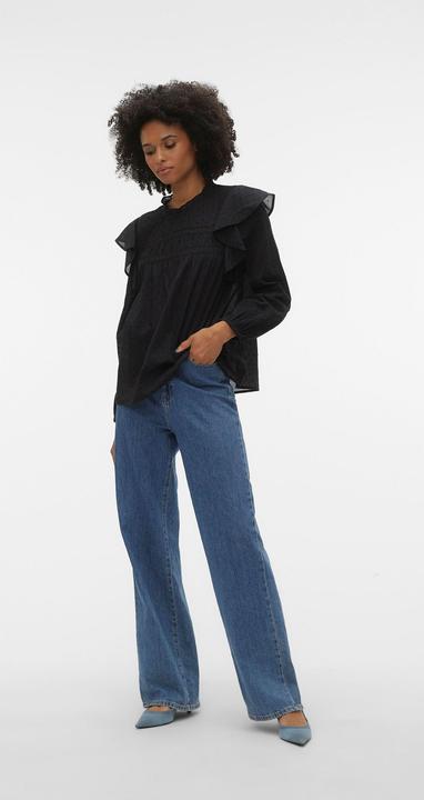 Actual product image Vero Moda VMTRINE LS LACE TOP WVN Blouse (L)