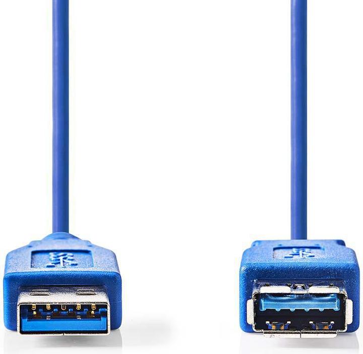 Immagine prodotto Nedis Cavo USB 3.0 A maschio - A femmina 2,0 m blu (2 m, USB 3.2 Gen 1)