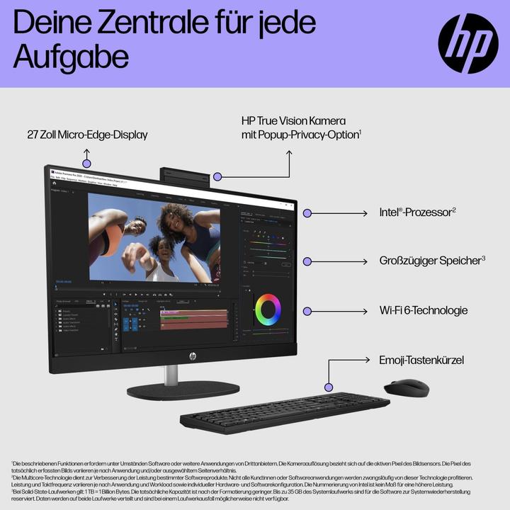 Immagine prodotto HP AIO 27-cr0106ng (Intel Core i5-1335U, 16 GB, 512 GB, Grafica Intel Iris)