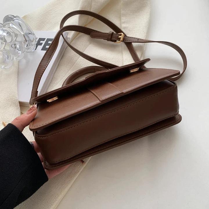 Produktbild Only-Bags.Store Pu Leder Umhängetasche Handtasche - Crossbody Taschen Vintage Unterarm Tasche Quadrat Satchel
