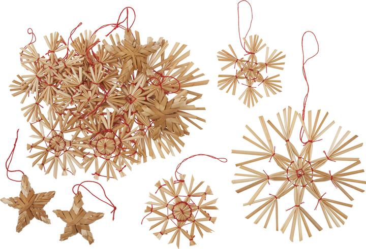 Actual product image Magni Straw stars range 16 pieces, 5-10cm, natural