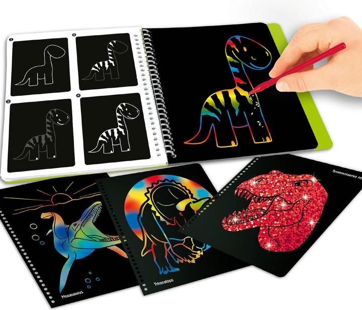 Actual product image Depesche Dino World- Magic Scratch Colouring Book