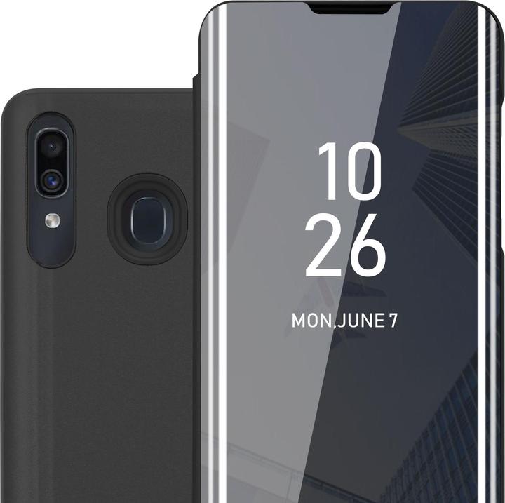 Actual product image Cadorabo Book Smart View Mirror Cover (Samsung Galaxy A20, Samsung Galaxy A30)