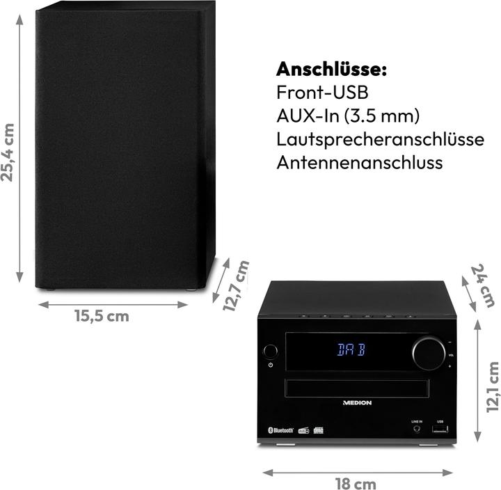 Produktbild Medion Life E64482 (Bluetooth, CD Player, 2x 15 W)