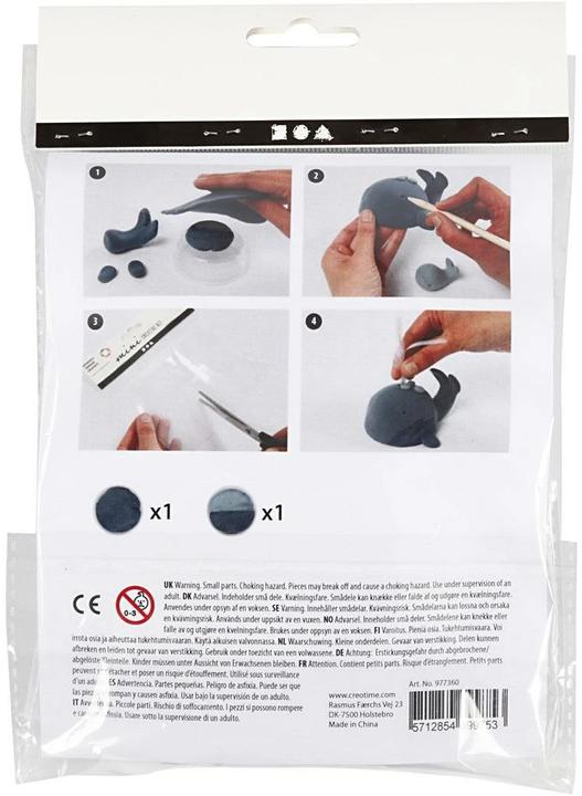 Image du produit Creativ Company Craft Set Mini baleine et veau 2 pièces, gris/bleu