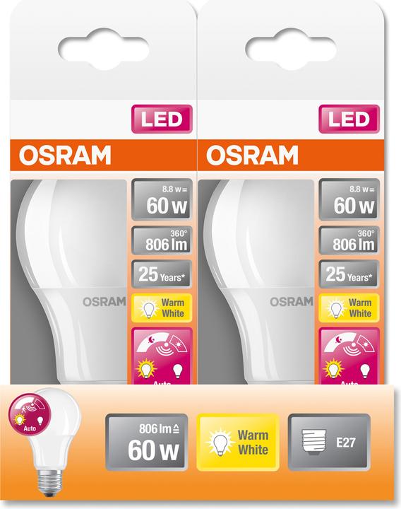 Produktbild Osram Led Daylight Sensor Classic A (E27, 8.80 W, 806 lm, 1 x, F)