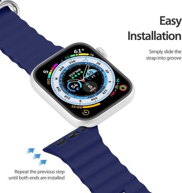 Produktbild Dux Ducis Strap Watch Strap 8 / 7 / 6 / 5 / 4 / 3 / 2 / SE (41 / 40 / 38mm) Silicone Band Bracelet N (40 mm, 38 mm, 41 mm, Silikon, Apple Watch Series 2, Apple Watch Series 3, Apple Watch Series 1, Apple Watch Series 4, Apple Watch Series 5, Apple Watch Series 6, Apple Watch Series 7, Apple Watch Series 8, Apple Watch Series 9, Apple Watch SE)
