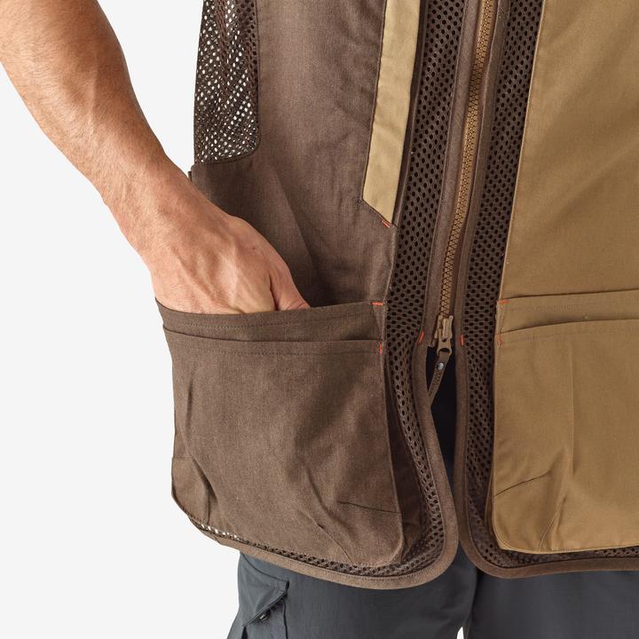 Actual product image Solognac Shooting waistcoat Trap 500 brown (XL)