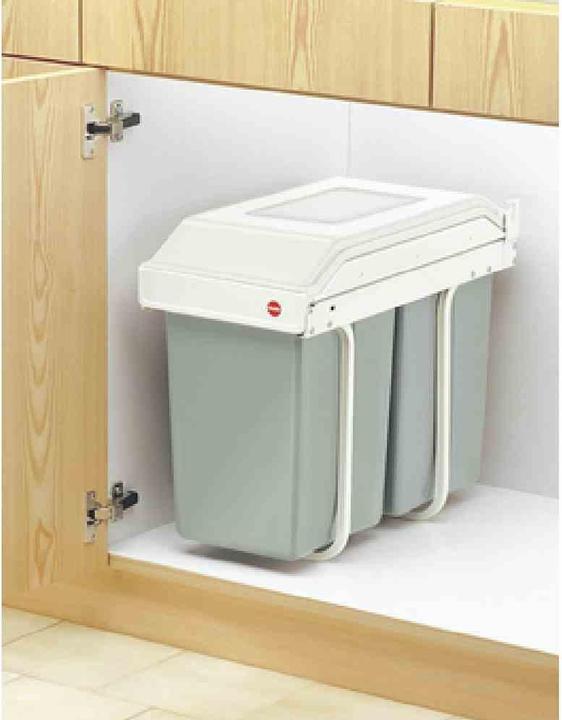 Actual product image Hailo Multi-Box duo L, built-in waste bin, 2x14 litres (30 l)
