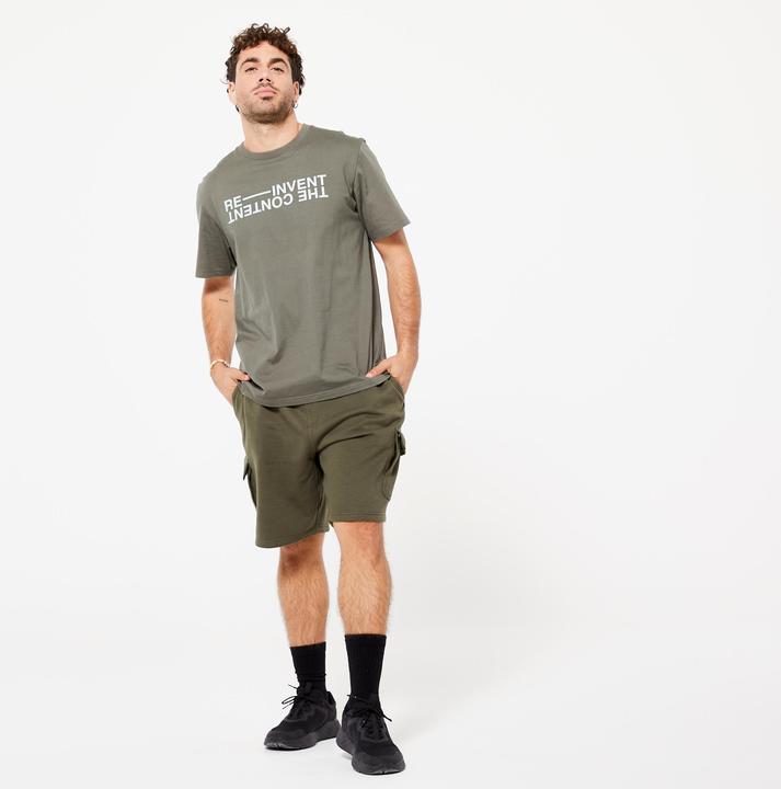 Immagine prodotto Domyos Pantaloncini da uomo in cotone cargo - kaki (M)