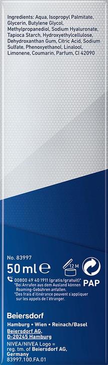Produktbild NIVEA Anti-Age Hyaluron Hydro Gesichtsgel (50 ml, Gesichtsgel)