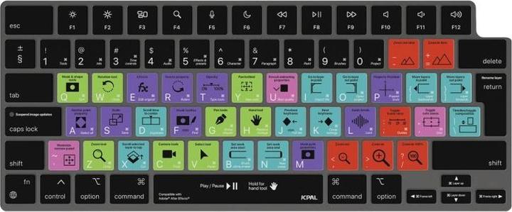 Immagine prodotto JCPAL Verskin After Effects Shortcuts Keyboard Cover per MacBook Pro 14"/16" (M1 2021/M2 2023), MacBook Ai (DE)