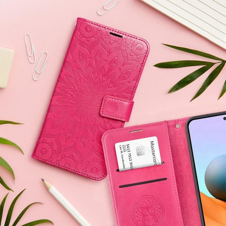 Produktbild OEM Back panel cover MEZZO Book case for IPHONE 16 Plus mandala magenta (Apple iPhone 16 Plus)