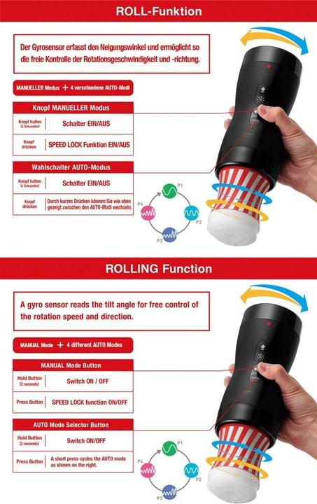 Actual product image Tenga Vacuum Gyro Roller