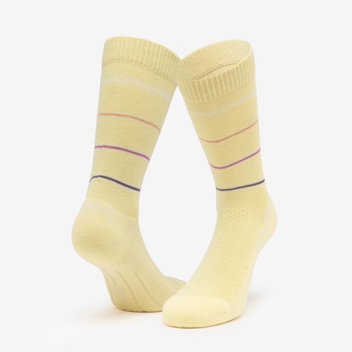 Produktbild Quechua Wandersocken hoch Lyocell & Leinen 2 Paar Hike 100 Lime & Flore (39, 42)