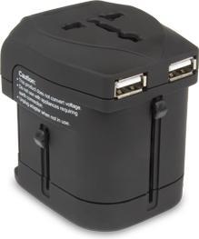 Image du produit Hamlet Traver Adapter adaptateur de voyage universel pour prises électriques plus chargeur usb (1750 W)