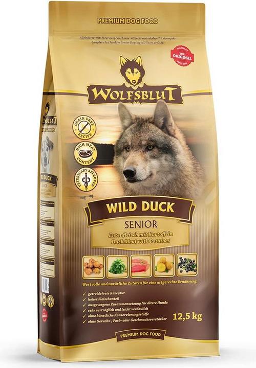 Actual product image Wolfsblut Dry food Dog Wild Duck, 12.5 kg (Senior, 1 pcs., 12500 g)