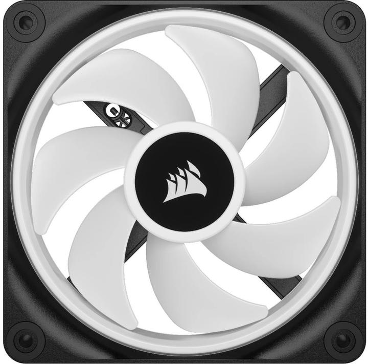 Productafbeelding Corsair iCUE LINK QX120 RGB 120 mm PWM ventilator (zwart, starterskit) (120 mm, 3 x)