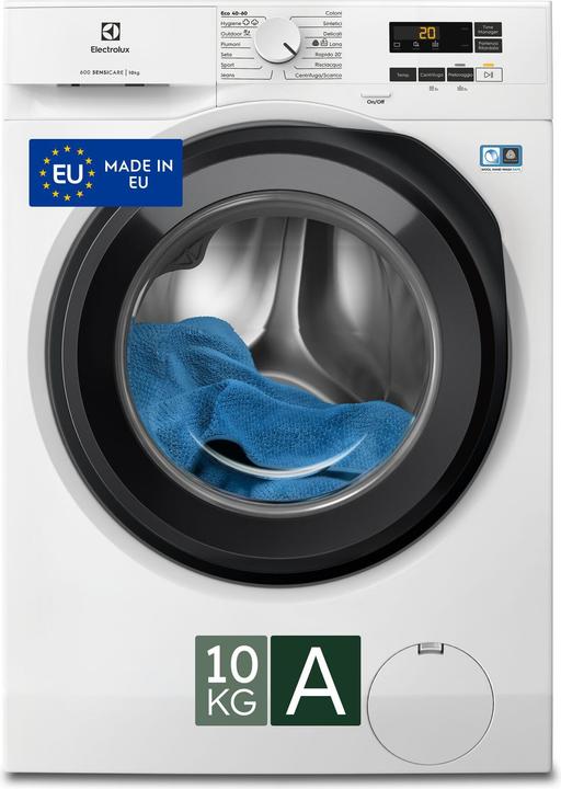 Image du produit Electrolux Lave-linge à chargement frontal EW6F110G 10 kg 1351 tr/min Blanc (10 kg, Gauche)