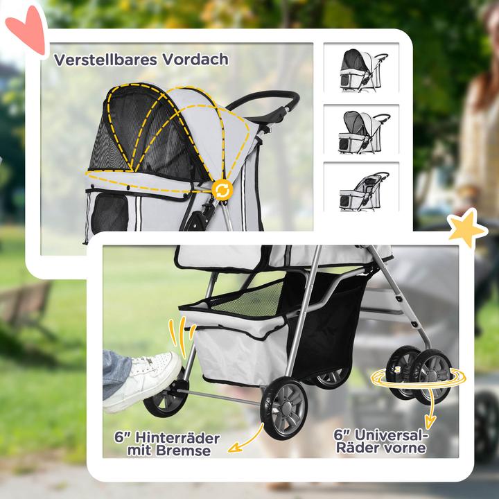 Image du produit PawHut Chariot pour chiens avec grillage (Chien, Pliable)