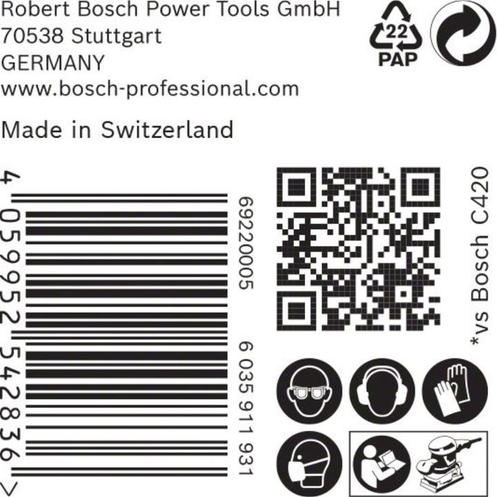 Image du produit Bosch Professional Zubehör EXPERT C470 Papier abrasif à 14 trous pour ponceuses vibrantes, 115 x 230 mm, G 100, 50 pcs. (100)