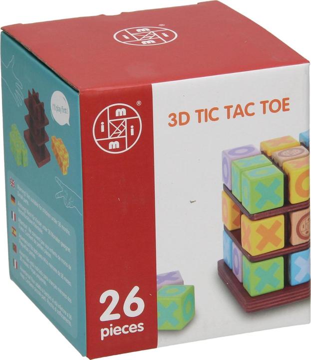 Produktbild 3D-Tic-Tac-Toe-Spiel aus Holz, 26-teilig.