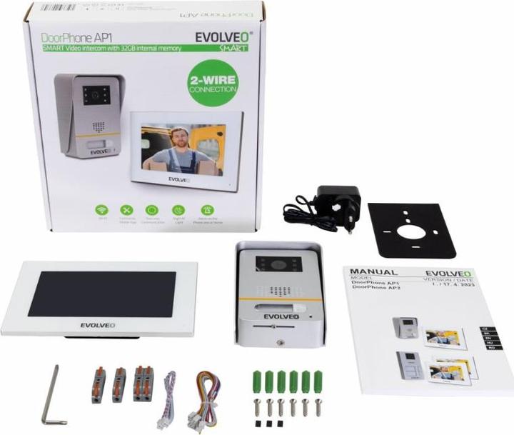 Actual product image Evolveo DoorPhone AP1- 2 drátový videotelefon s aplikací (Wi-Fi, Ethernet)